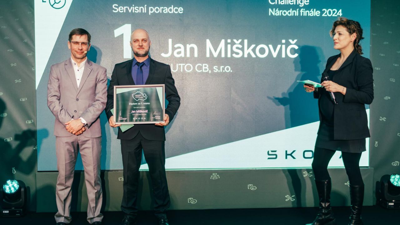 Jan Miškovič z Auto CB s.r.o. zvítězil v soutěži ŠKODA Challenge 2024