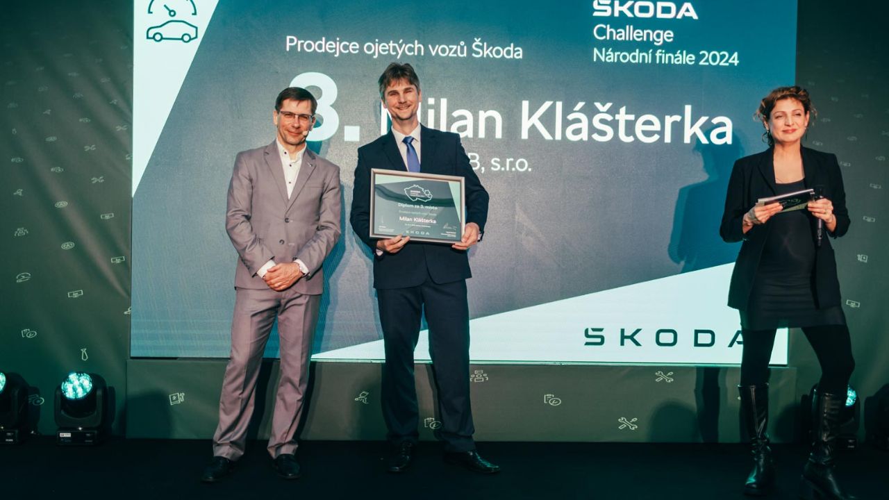 Milan Klášterka z Auto CB s.r.o. získal třetí místo v soutěži ŠKODA Challenge 2024