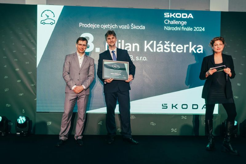 Milan Klášterka z Auto CB s.r.o. získal třetí místo v soutěži ŠKODA Challenge 2024